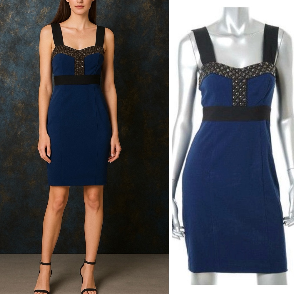 Kenzie Elegant sexy Blue Studded Women's Dress new sz 4